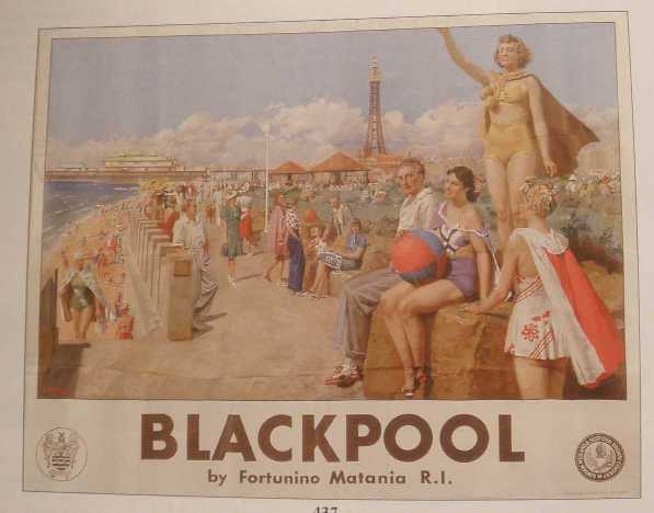 matania , fortunino (1881-1963) lms poster "blackpool" realised £4,200